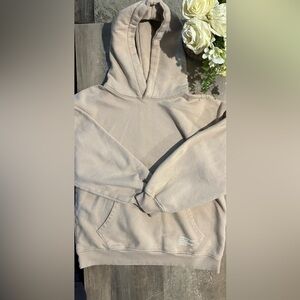 ZARA Long Sleeve Beige Sport Basic Hoodie Small